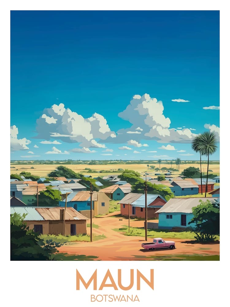 Affiche de voyage Maun