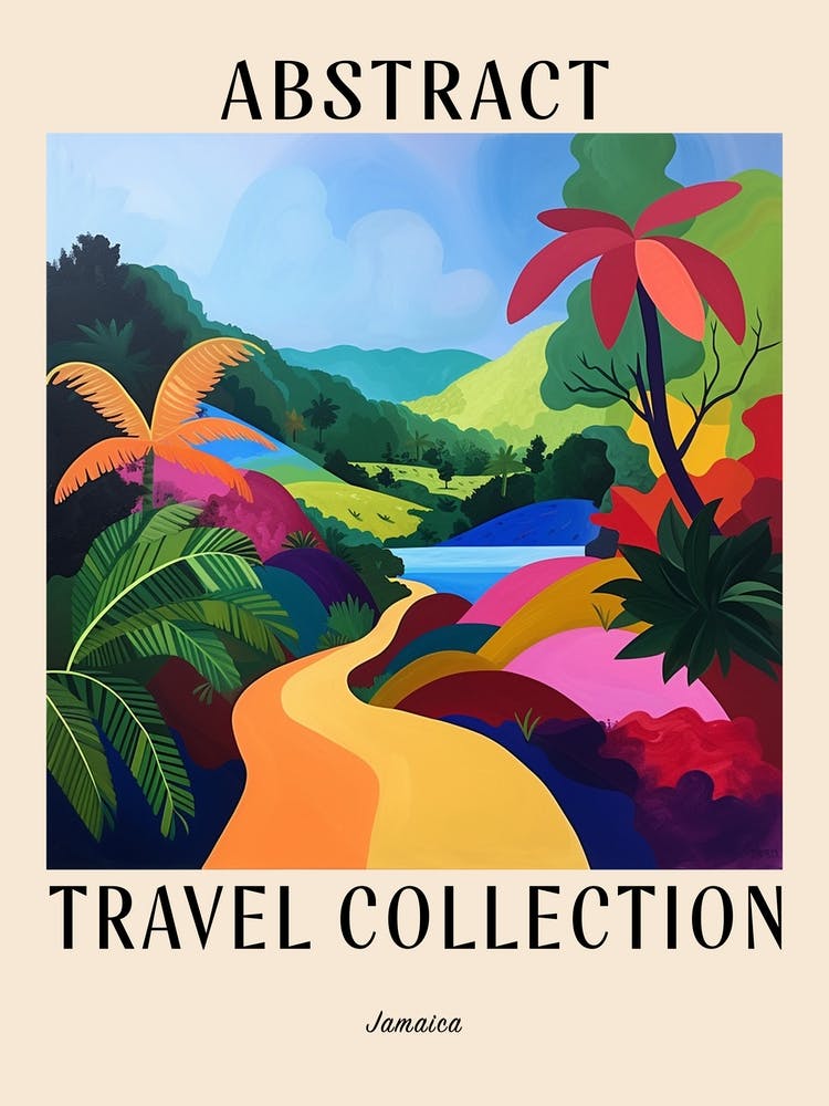 Abstract Travel Collection Poster Jamaica 1