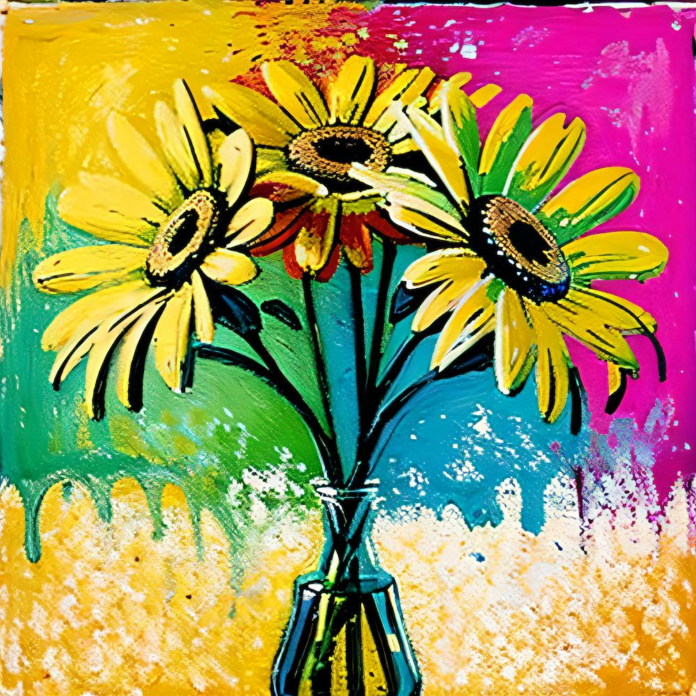 Sonnenblumen in einer Vase