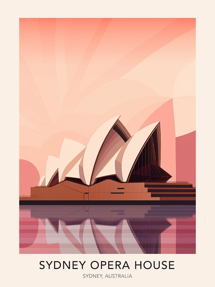 The Sydney Opera House Australia Travel Poster