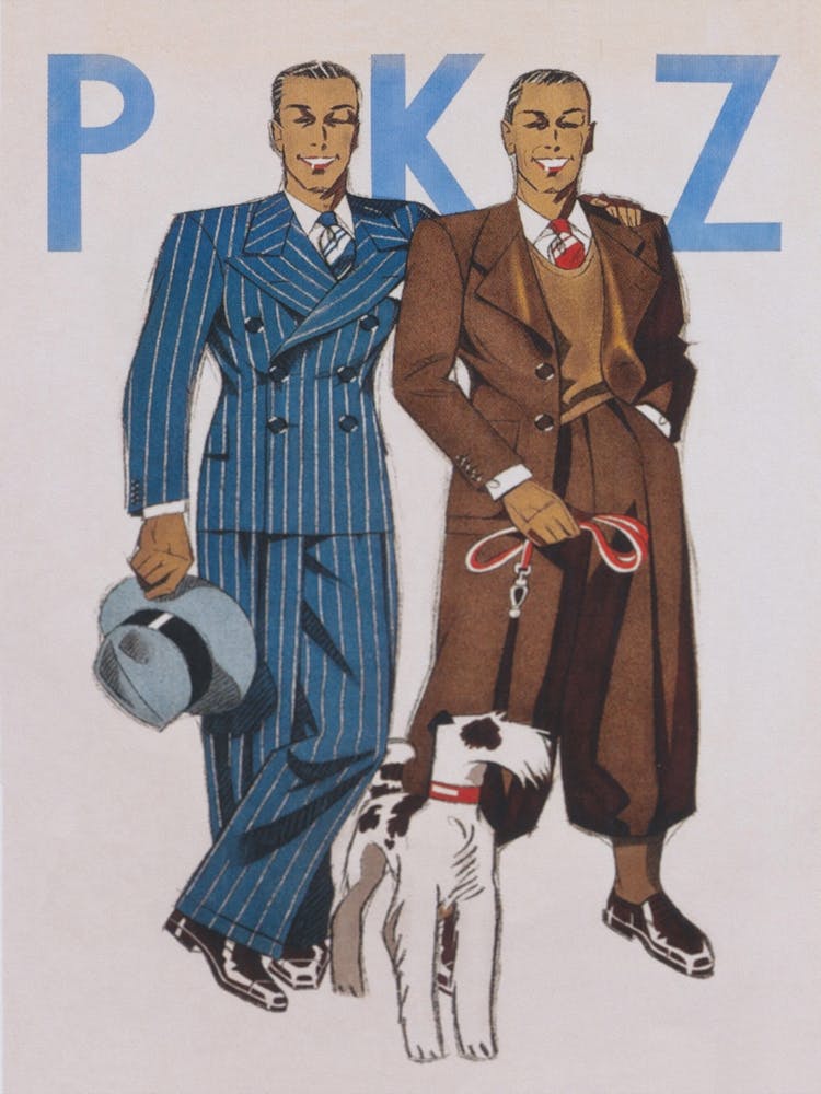 Herrenmode Vintage Poster