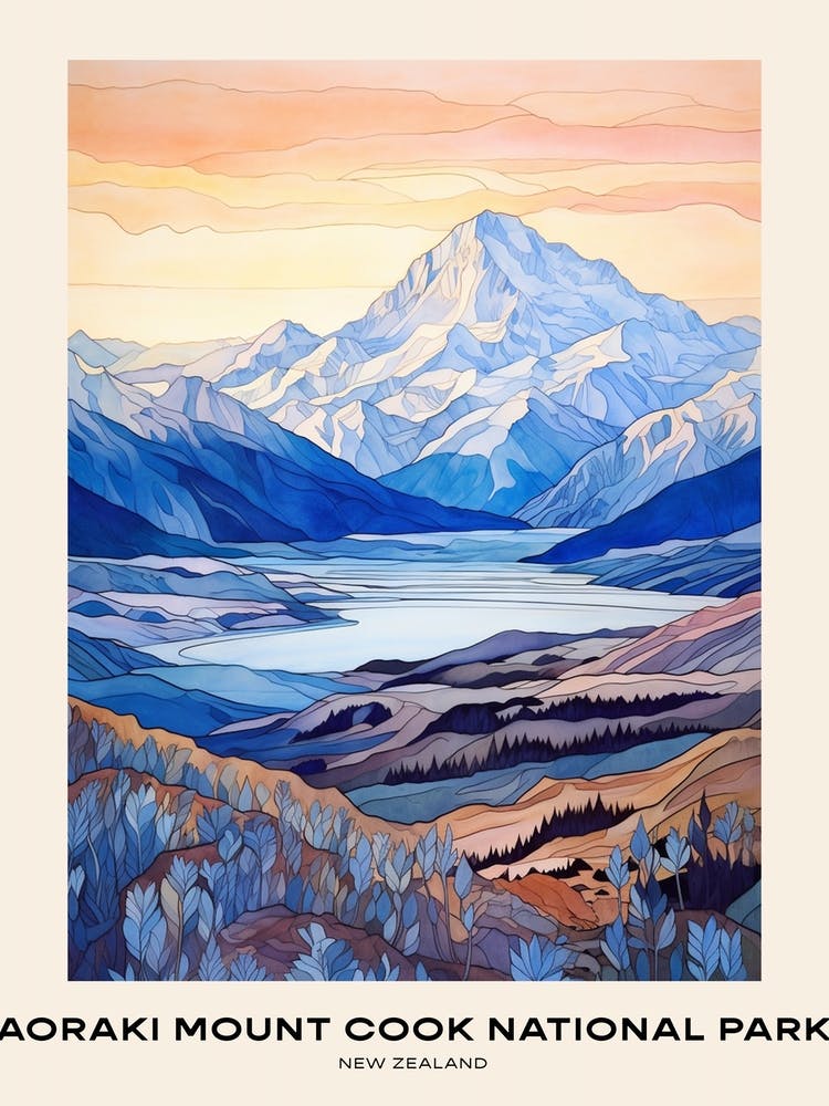 Aoraki Mount Cook National Park New Zealand 3 Poster