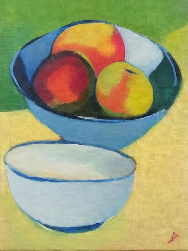Peach Bowl Of fruit