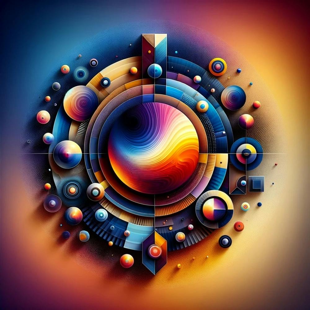 Cosmic Symphony A Dance Of Shapes And Hues