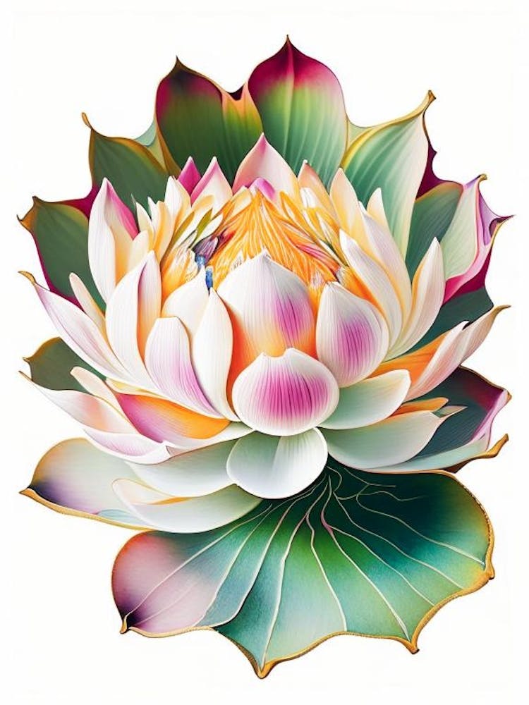 Double Lotus Découpage 1