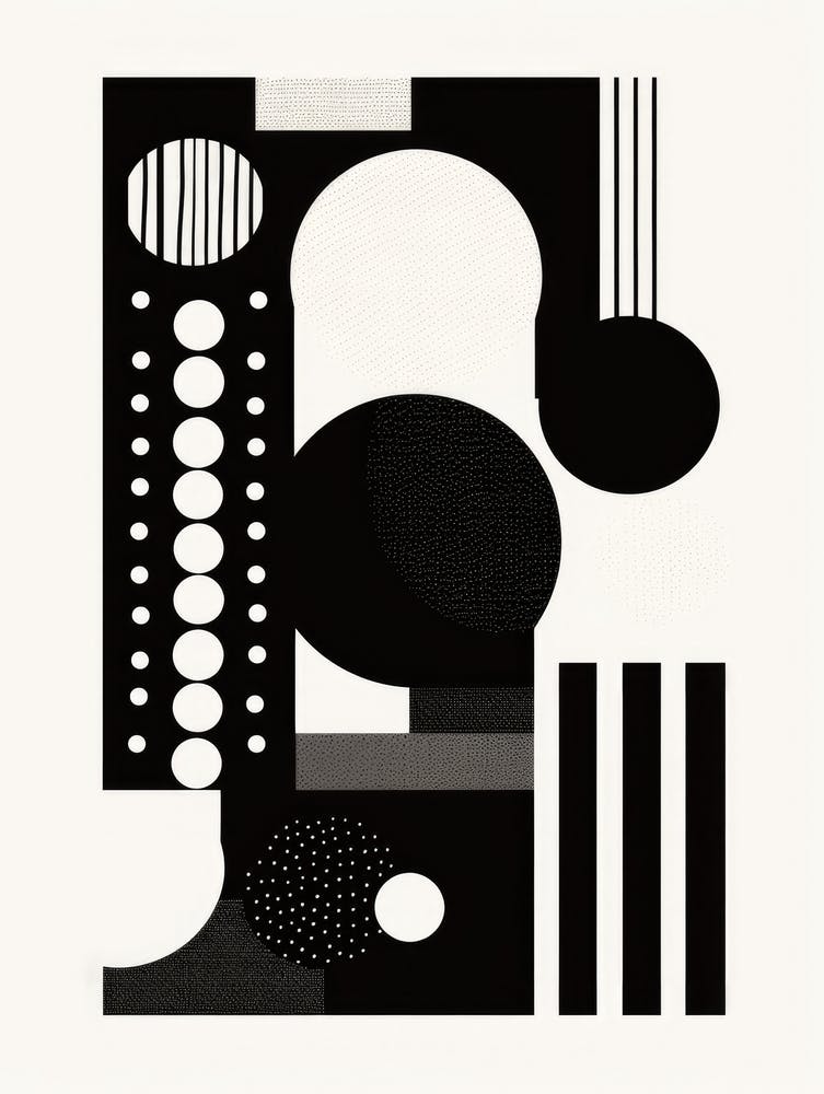 Abstract Black And White Painting 2