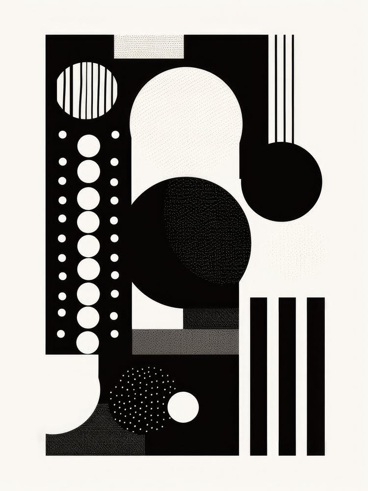 Abstract Black And White Painting 2