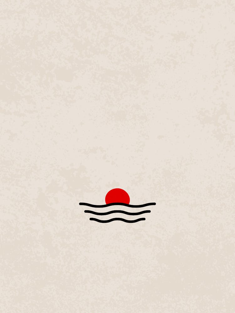 Minimalist Sunset over Calm Waters