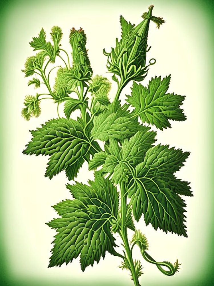 Hedge Nettle Wildflower Vintage Botanical 1