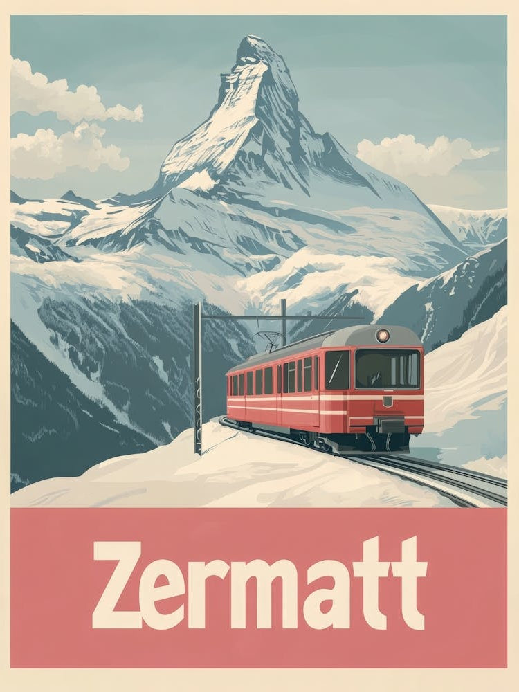 Aihrgdesign A Classic 1960s Travel Poster For Zermatt Showcas 5c0d7527 C13d 4715 Af1f Ac6dd89bae01 2