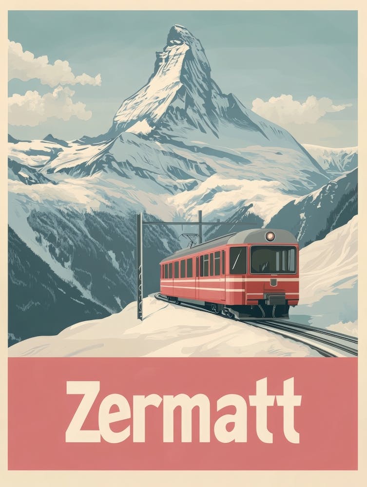 Aihrgdesign A Classic 1960s Travel Poster For Zermatt Showcas 5c0d7527 C13d 4715 Af1f Ac6dd89bae01 2