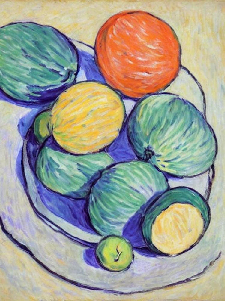Melon Vintage Sketch Fruit
