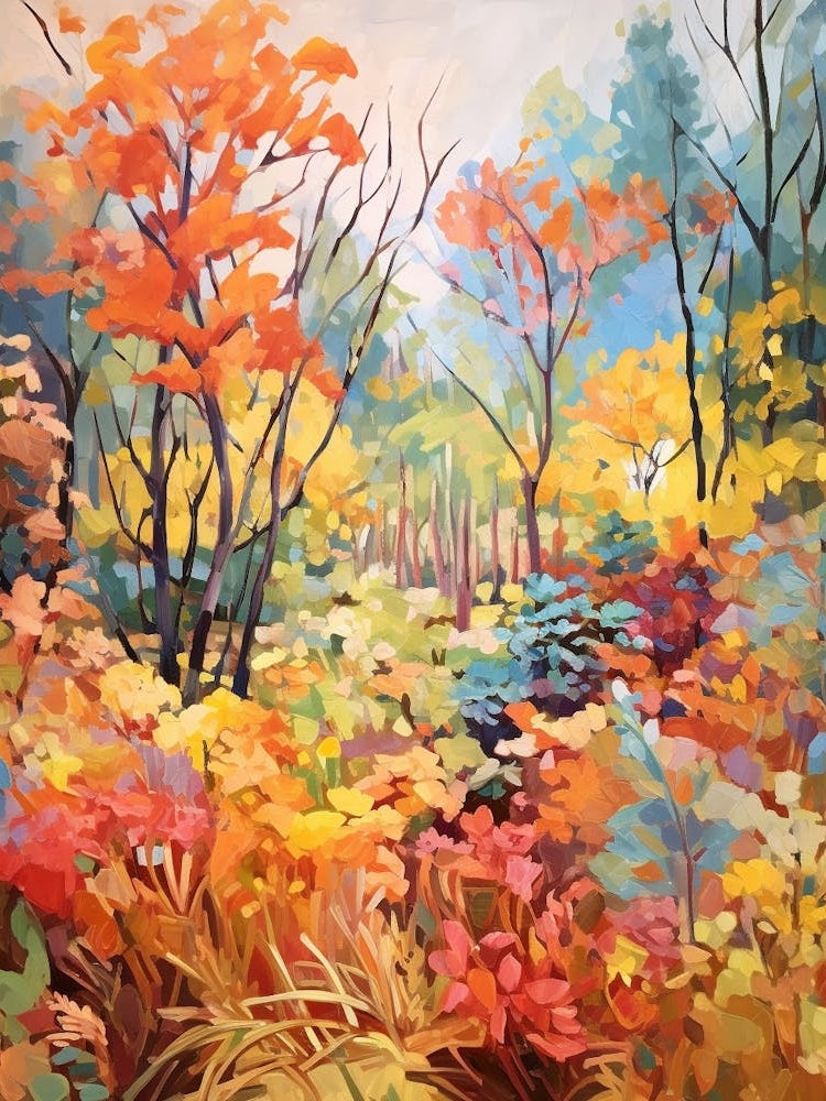 Autumn Gardens Painting Matthaei Botanical Gardens Usa 1