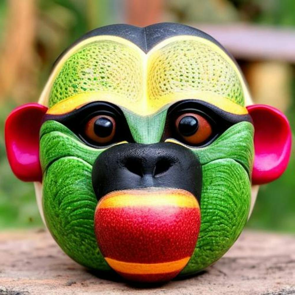 Fruit make monkey face 5