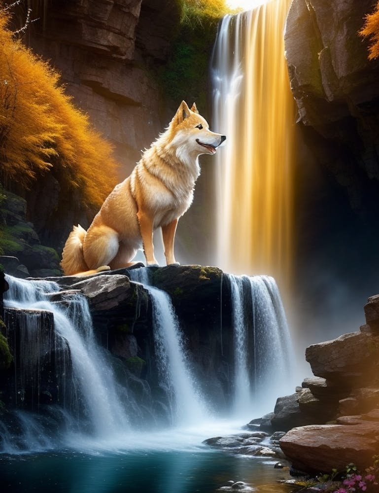 Wolf and The Waterfall