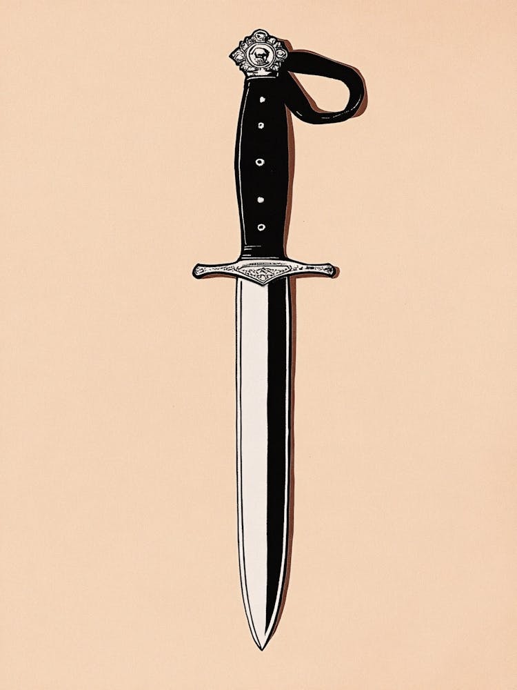 Knife On A Beige Background