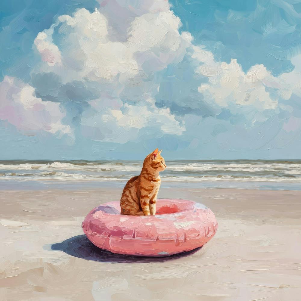 Cat On The Beach 3