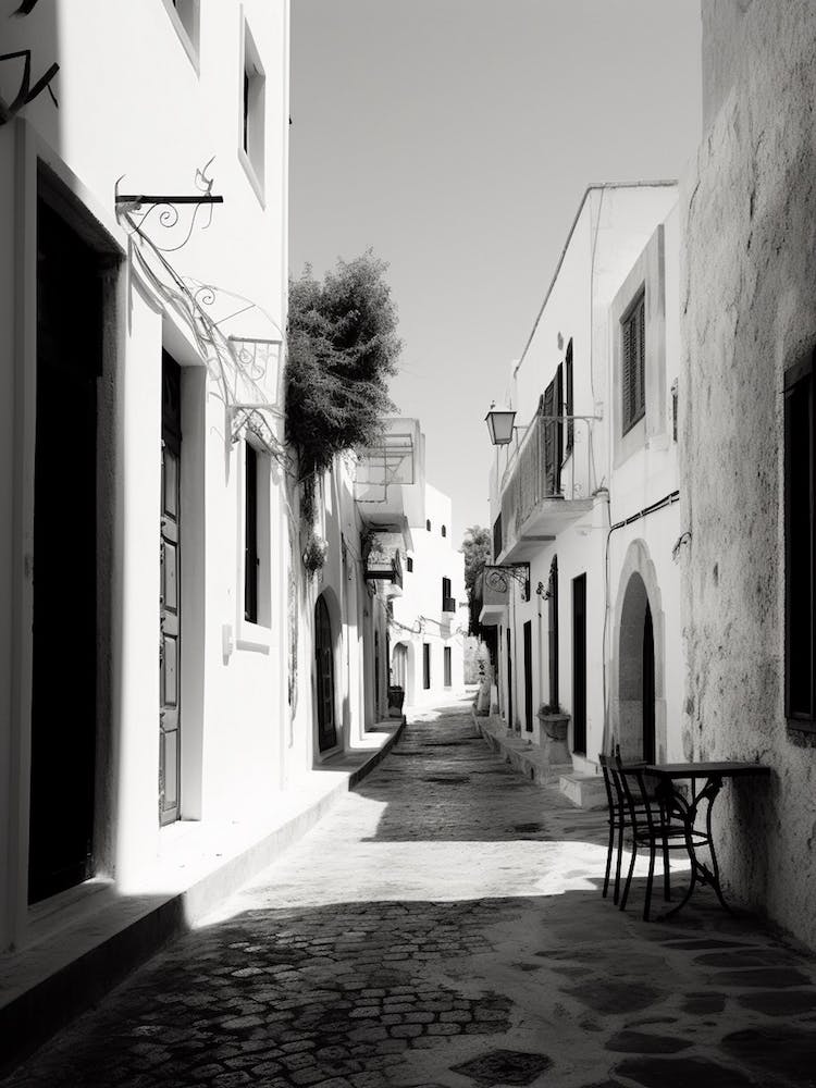 Rhodes, Greece, Mediterranean Black And White Photography Analogue 1