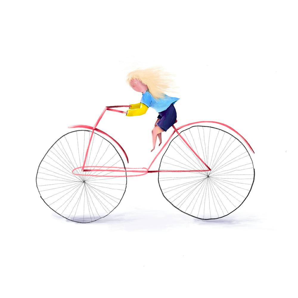 Girl Riding A Bike