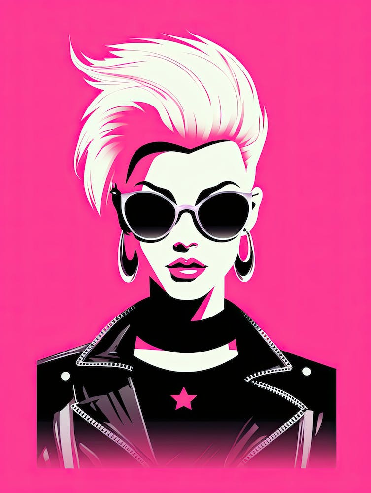Minimalistische Punk Leidenschaft in Pink