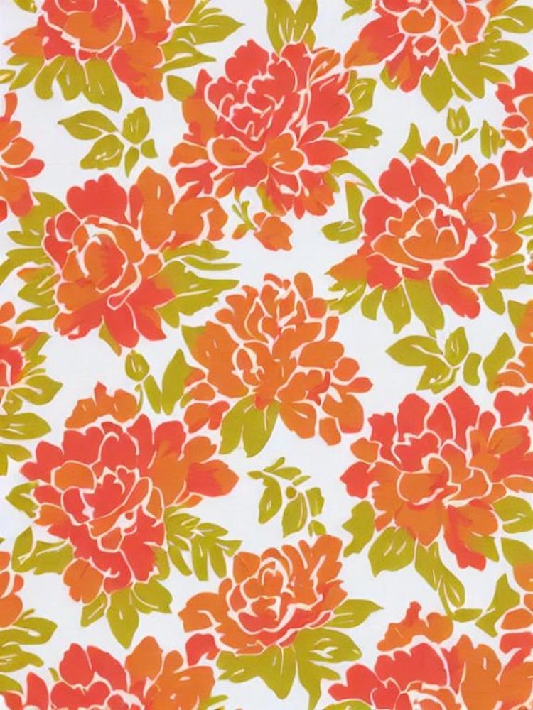 Camellia Floral Print Warm Tones2 Flower