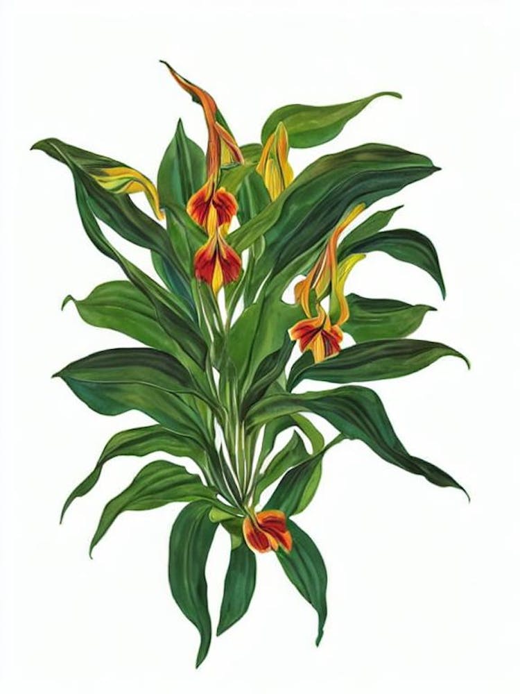 Glory Lily (Gloriosa Superba) Watercolor