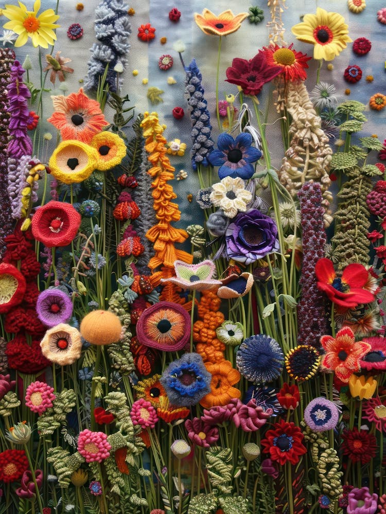 Wild Flowers Knitted In Crochet 4