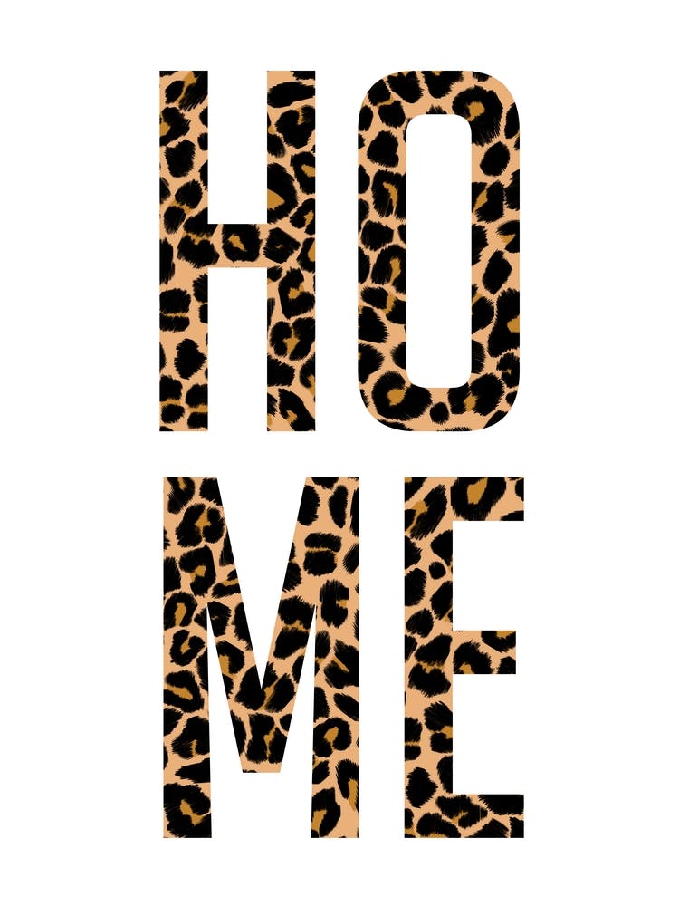 Home Word Art Leopard Print
