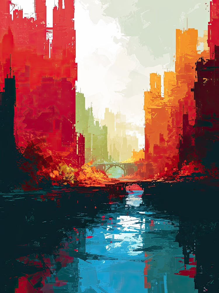 Cityscape | Pixel Minimalism Art Series 1