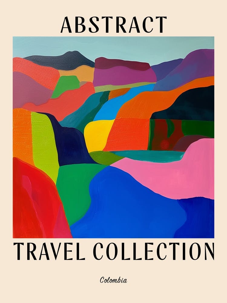 Abstract Travel Collection Poster Colombia 1