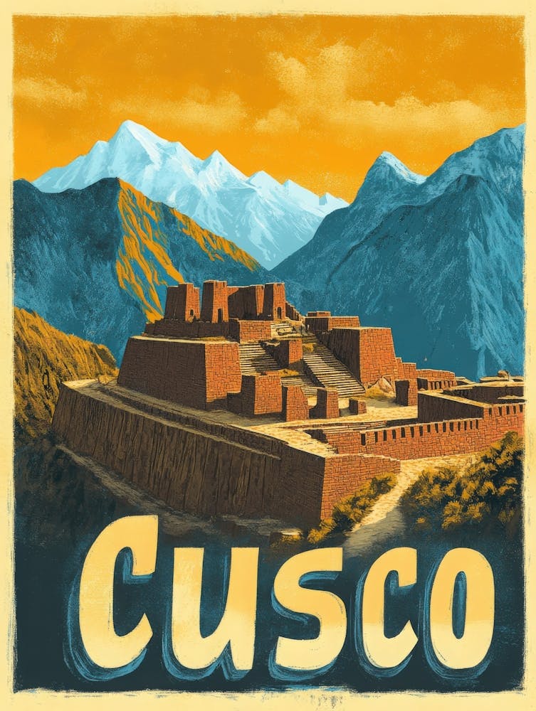 Aihrgdesign A Vintage Travel Poster Of Cusco 2