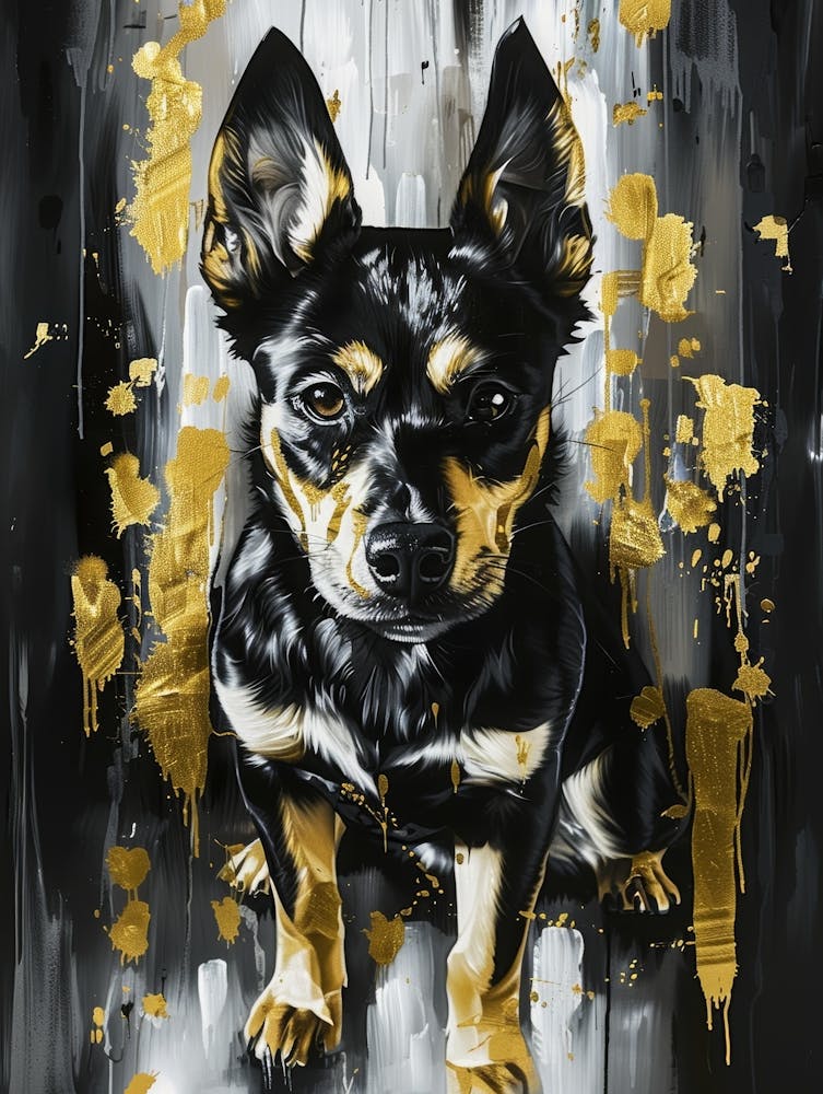 Cute Black and Golden Dog