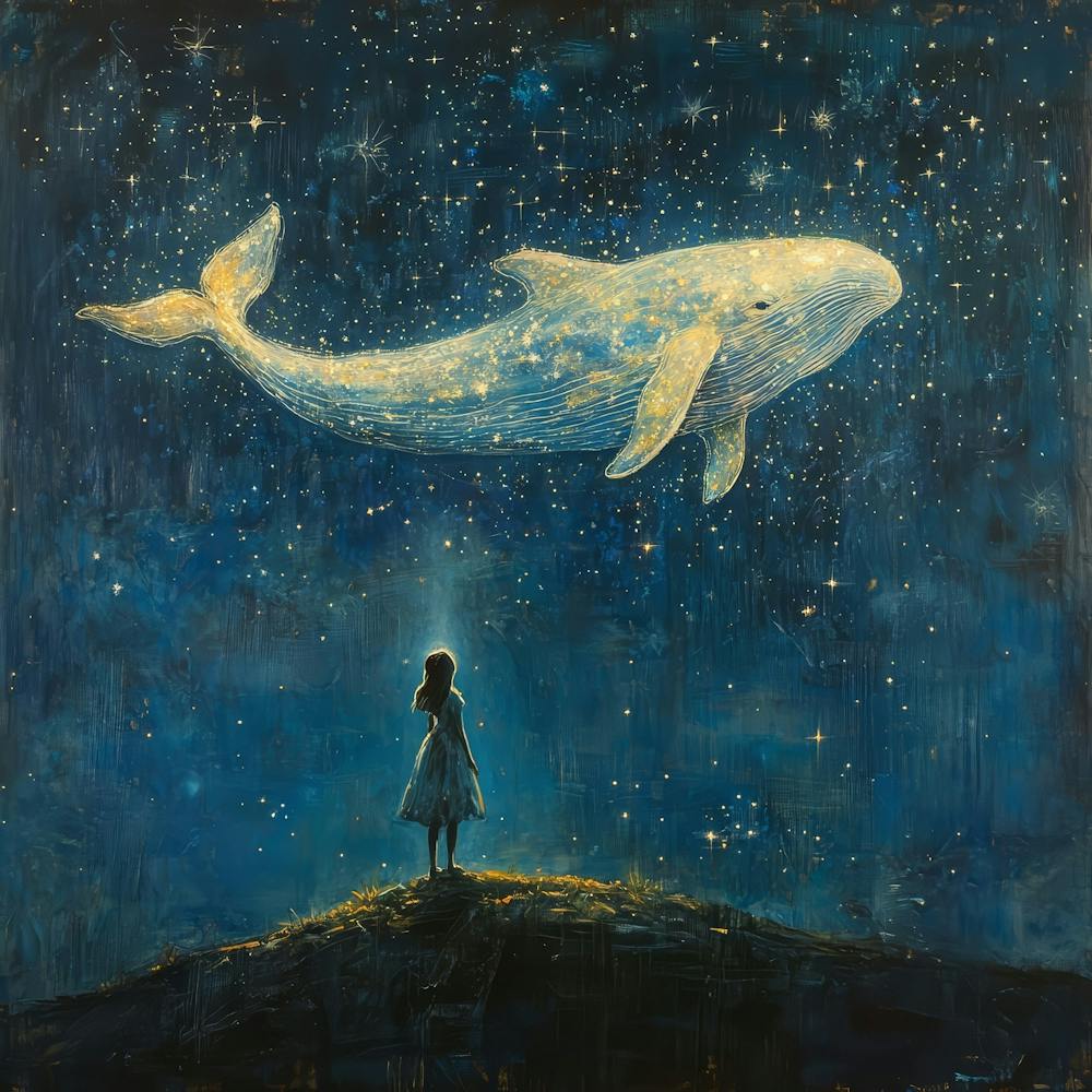 Whale In The Starry Night Sky 5