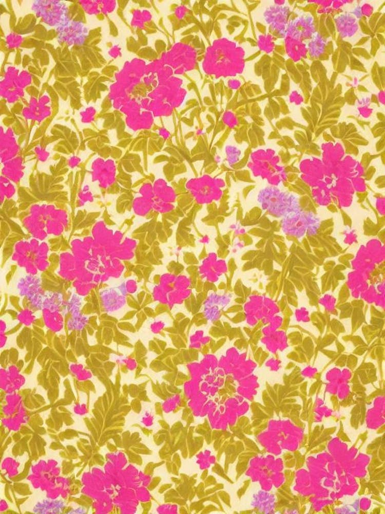Wisteria Floral Print Warm Tones 2 Flower