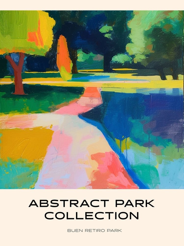 Abstract Park Collection Poster Buen Retiro Park Buenos Aires 4