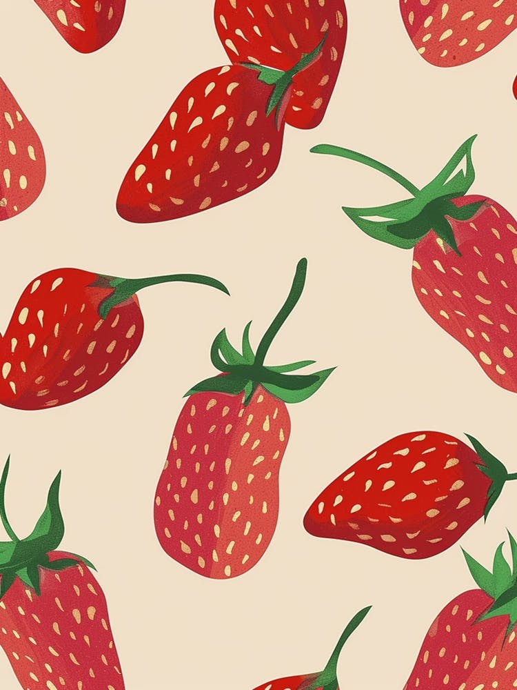 Strawberry Pattern Illustration 2