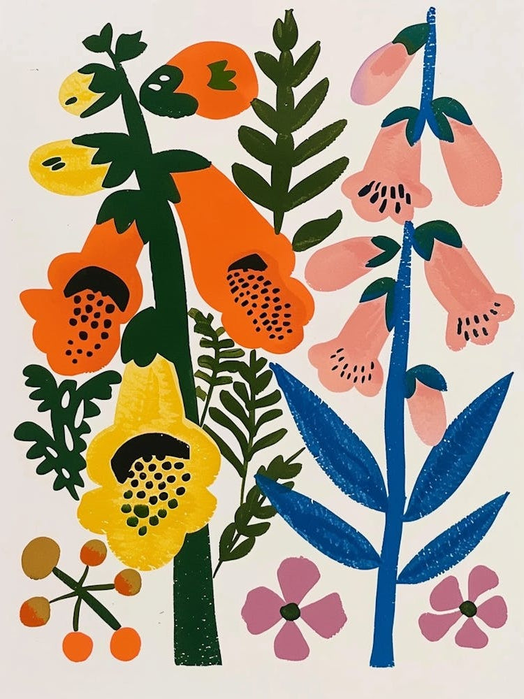 Painted Florals Foxglove 2