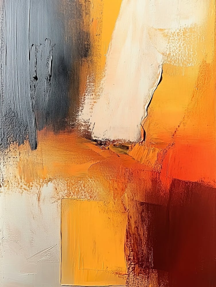 Abstract Painting Done With Warm Colors