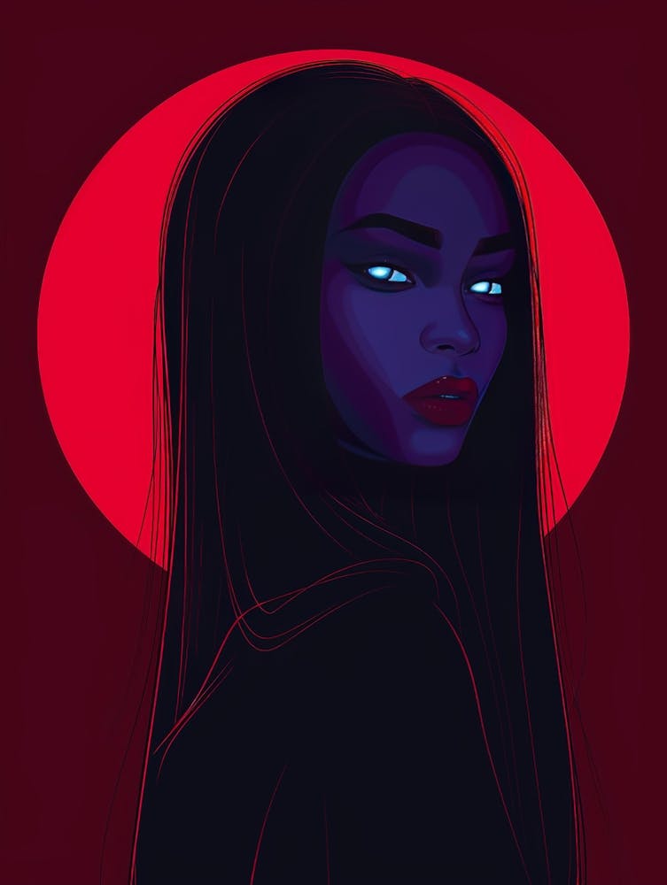 Black Girl With Blue Eyes 1