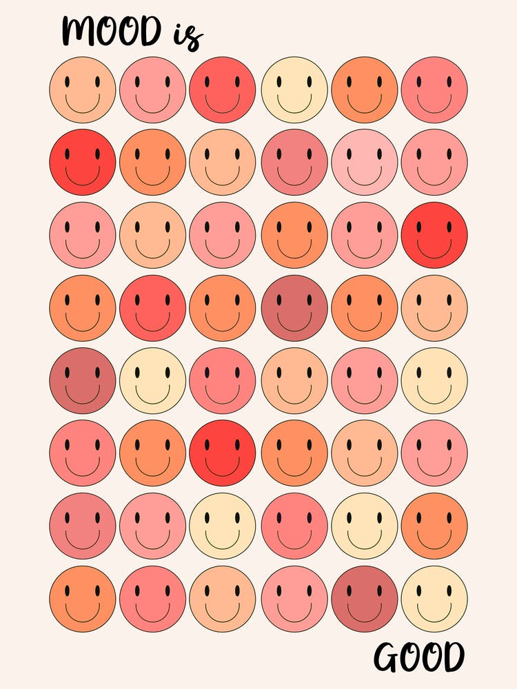 Happy Smile Face Red Mood