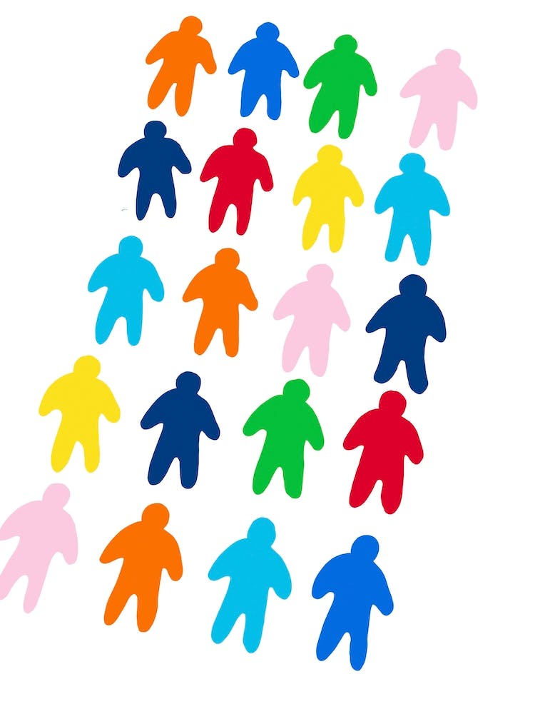 Colourful Gingerbread Men