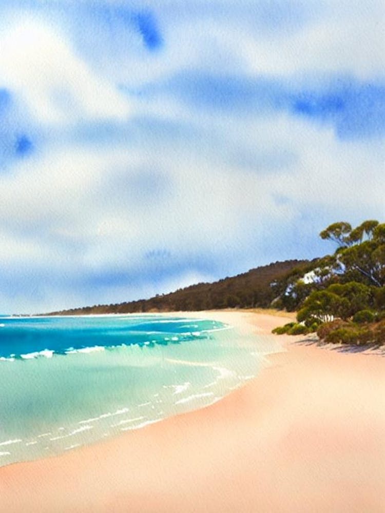 Yarra Bay Beach, Australia Watercolour