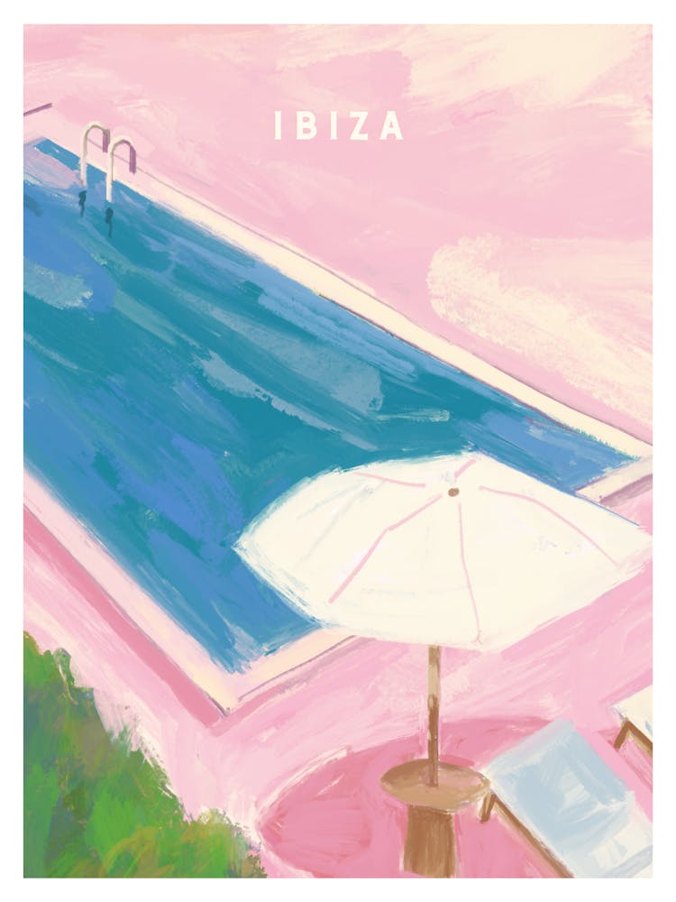 Ibiza Water Colour Print