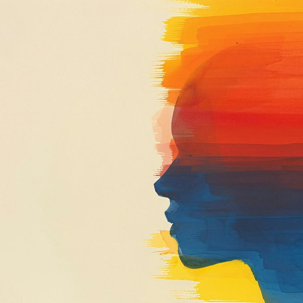 Silhouette Of A Person in Pride Colours