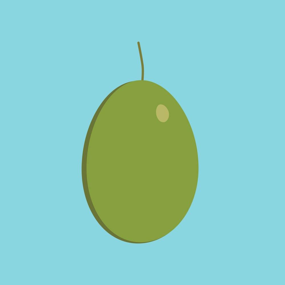Olive Icon In Flat Design