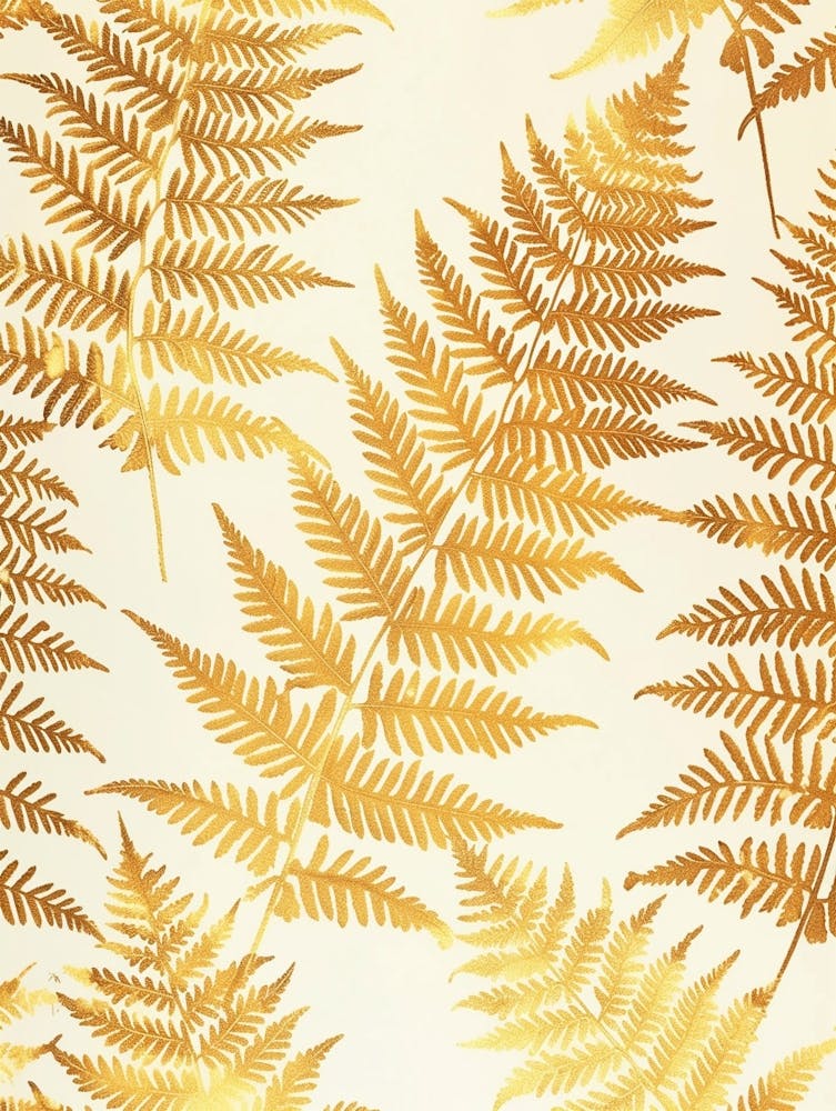 Pattern Poster Golden Leather Fern 3