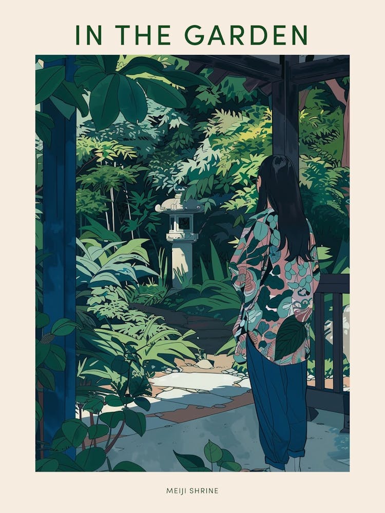 Im Garten Poster Meiji-Schrein Japan 4