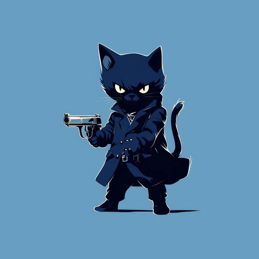 Cat With Gun 1