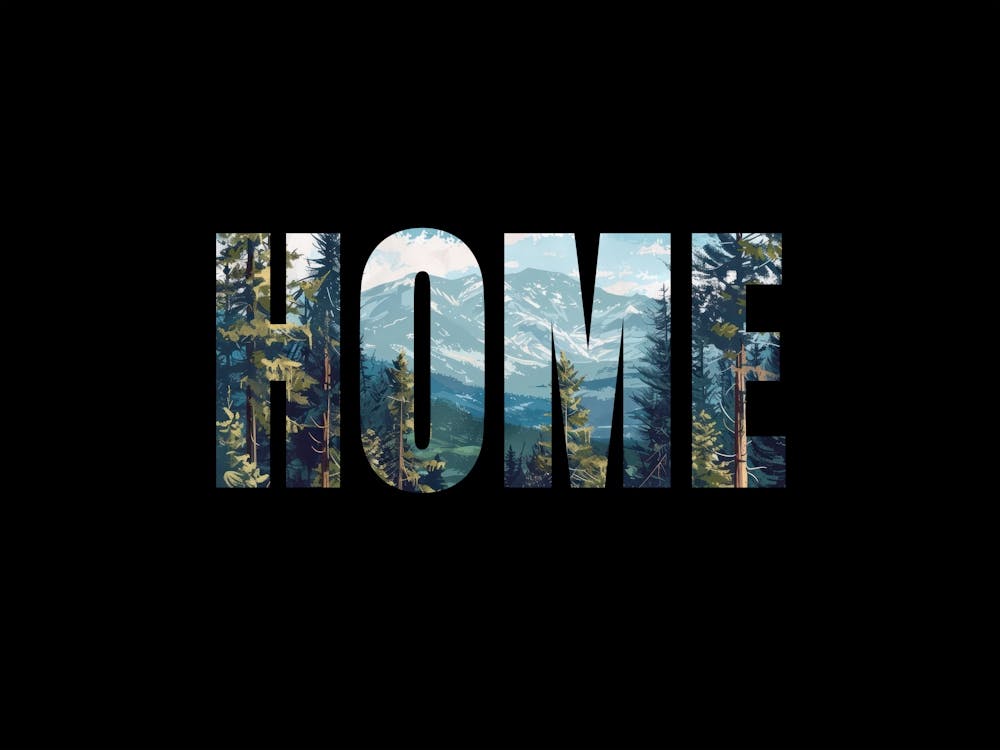 Home Poster Landscape Forest Illustration 2