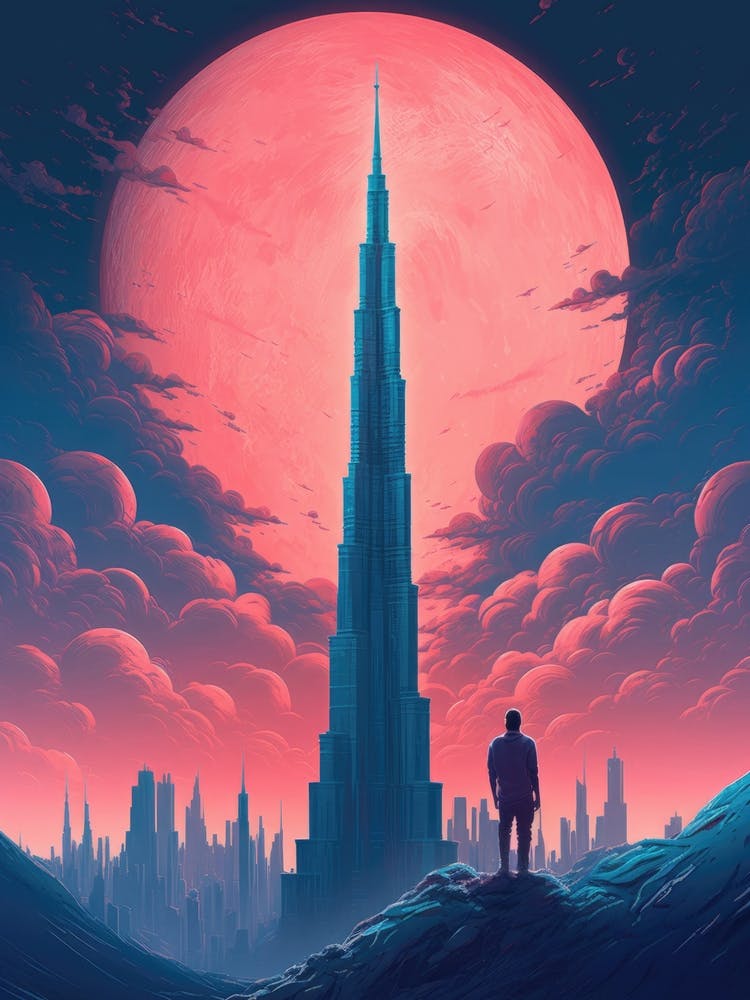 Peinture Burj Khalifa Dubaï